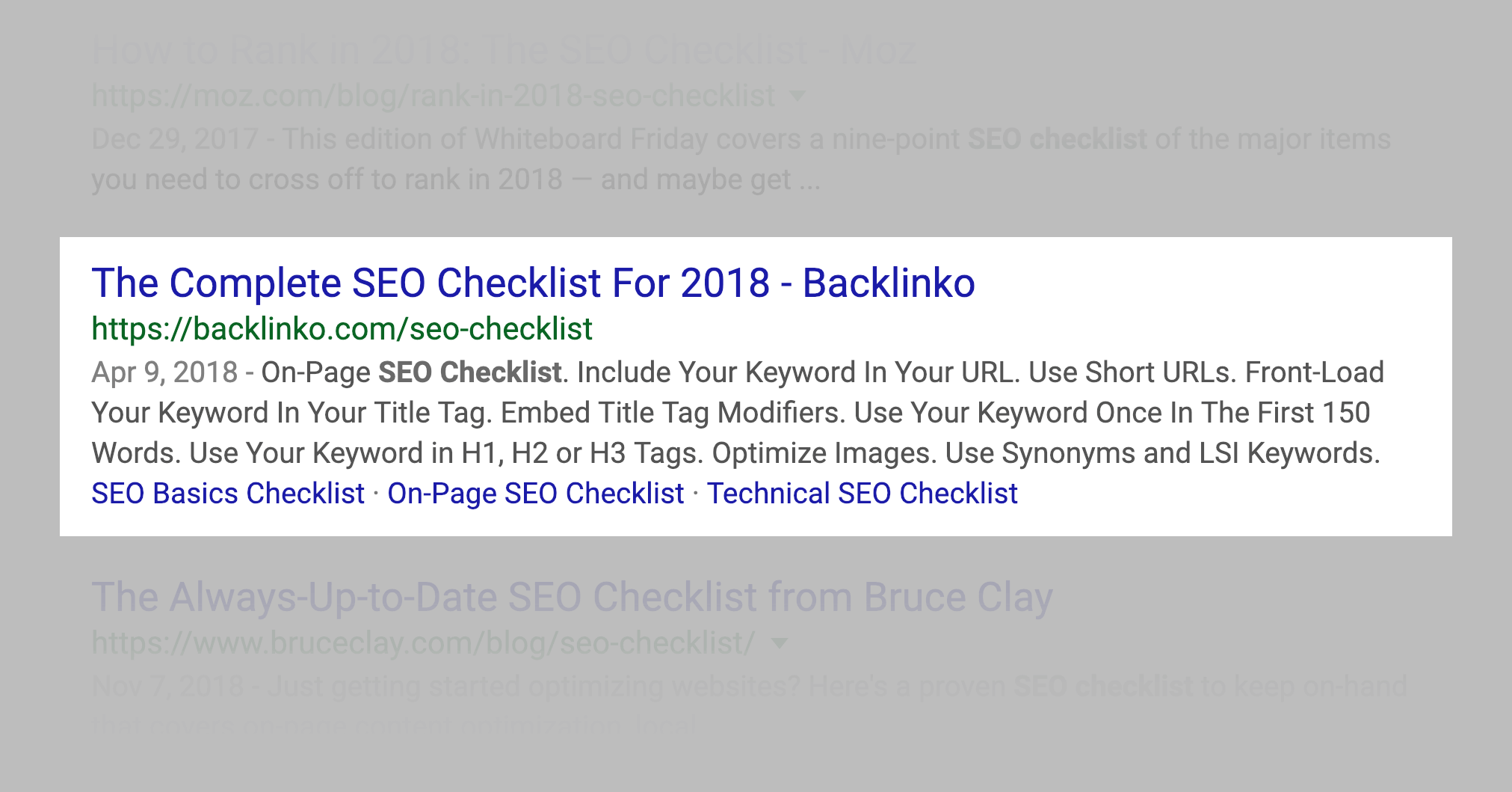 SEO Checklist – SERPs